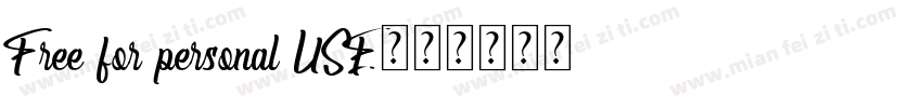 Free for personal USE字体转换